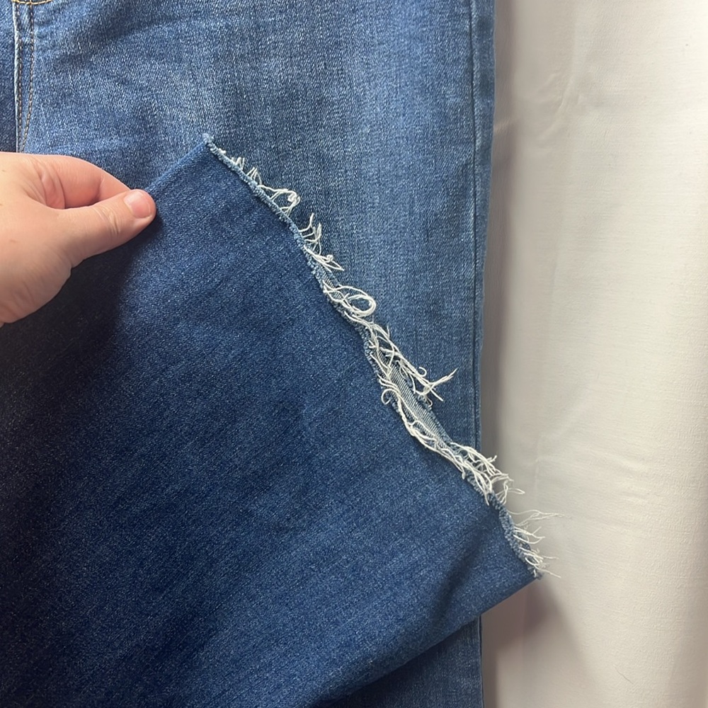 OAT NEW YORK High Rise Wide Leg Raw Hem Jeans- 30 - Picture 4 of 5